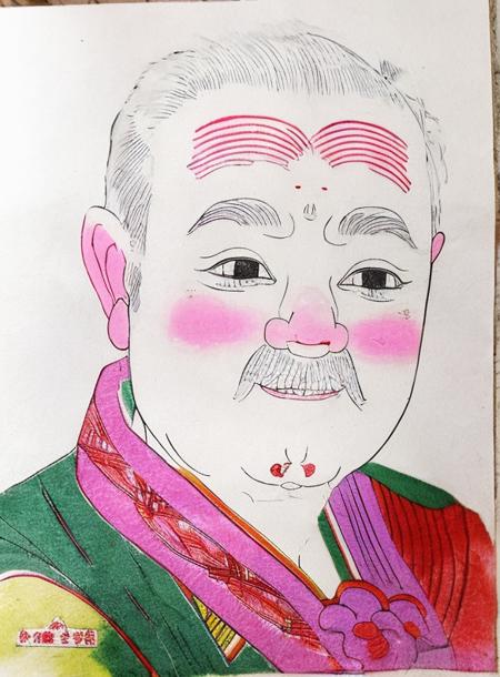 masterpiece,best quality,<lora:yjbnh:0.8>,yjbnh,grandpa,smile,(white hair),traditional media,<lora:lit:0.5>,blue,red,magenta,darkgreen,hotpink,