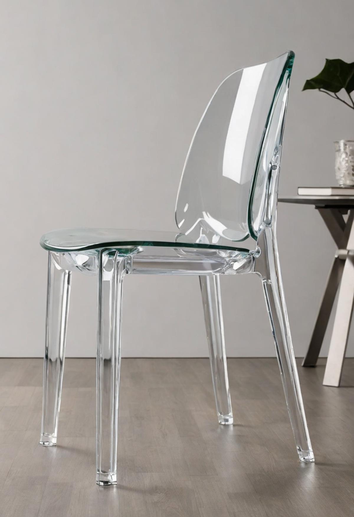 A chair made of glass, designed by a renowned furniture designer, is the ultimate in luxury and sophistication. The chair's frame is made of clear, tempered glass, which is both strong and elegant. The chair's seat and backrest are also made of glass, but are frosted to provide privacy and comfort. The chair's design is ultra-detailed, with every curve and line carefully crafted to perfection. The finish is high end, with a polished surface that reflects light beautifully. The chair is rendered using Octane, a cutting-edge rendering engine that produces cinematic lighting and high contrast. The final result is a photo-realistic image that is 8K in resolution, providing an ultra-high definition experience. The character design is also exceptional, with every detail carefully considered to create a truly unique and memorable piece of furniture.