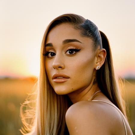 beautiful professional portrait photography of Ariana Grande <lora:Ariana Grande:1>, film photography, golden hour, cinematic lighting