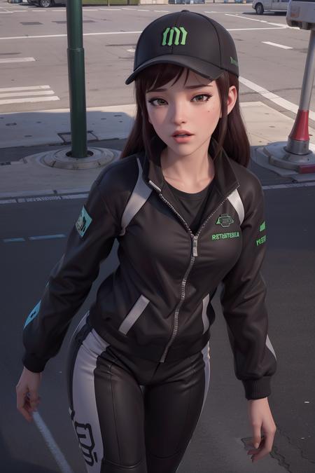 realistic, realism, photorealism, photo-realistic, high contrast, (photorealistic:1.4), (perfect female figure), 8k high definition detailed realistic,NSFW,  (best quality, masterpiece:1.2),  photon mapping, radiosity, physically-based rendering, best quality, highly detailed, 1girl,baseball cap owdva, jacket, Pants, outdoors, street,  <lora:dvav11:0.6>