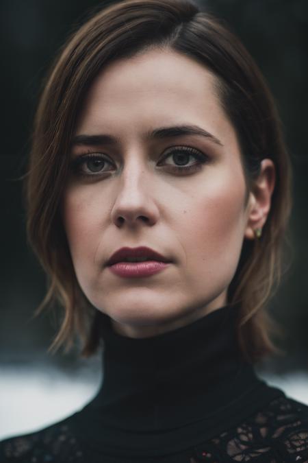 A stunning intricate full color portrait of jnf, wearing a black turtleneck, epic character composition, by ilya kuvshinov, alessio albi, nina masic, sharp focus, natural lighting, subsurface scattering, f2, 35mm, <lyco:JennaFischer-RealVision-V1.0:1.0>