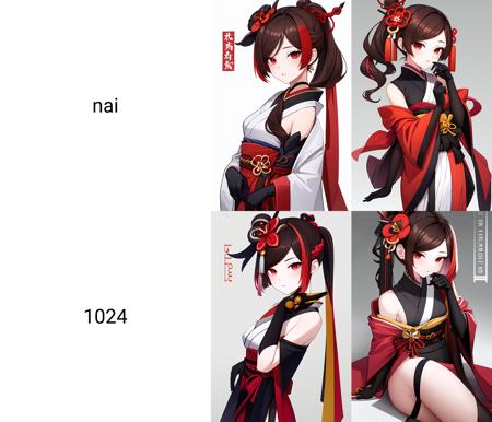 <lora:åç»nai:0.8>,qianzhi,1girl,solo,red eyes,gloves,kimono,hair ornament,brown hair,japanese clothes,black gloves,looking at viewer,parted lips,hair flower,flower,bangs,character name,streaked hair,multicolored hair,, 1girl,
,  (masterpiece,best quality:1.2),absurdres