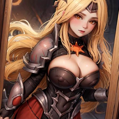 (detailed background), masterpiece, best quality, Solar_Eclipse_Leona, (orange_hair), (very_large_breast), breasts_on_glass, breast press, against glass, large breasts, 
 <lora:solar_eclipse_Leona-05:1> <lora:breastsOnGlass_v10:0.5>