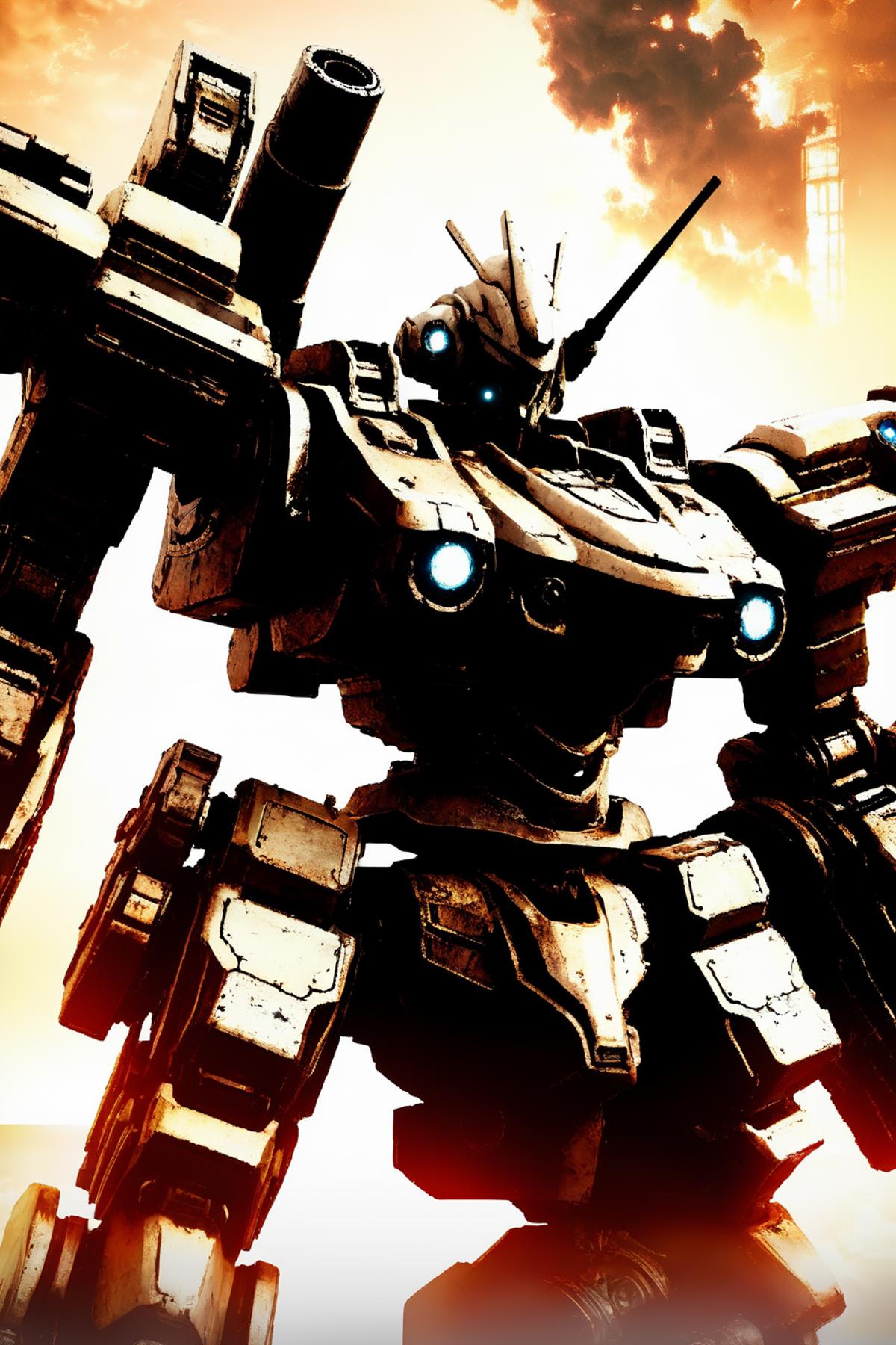 Super robot diffusion XL (Gundam, EVA, ARMORED CORE, BATTLE TECH like mecha lora) image by rei_rei