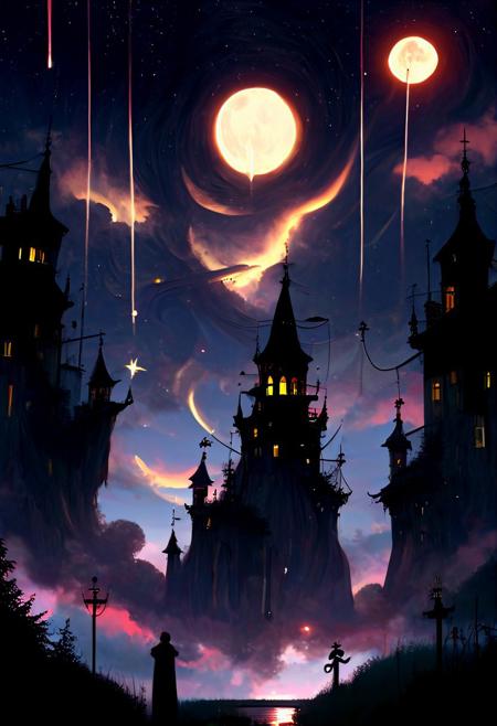 score_9, score_8_up, score_7_up, celestial promenade, the horror of stars, twilight sunshine, heaven help us, masterpiece, realistic, best quality, cosmic horror, Style-Volumetric, MJgothic, bright horror, st3llar