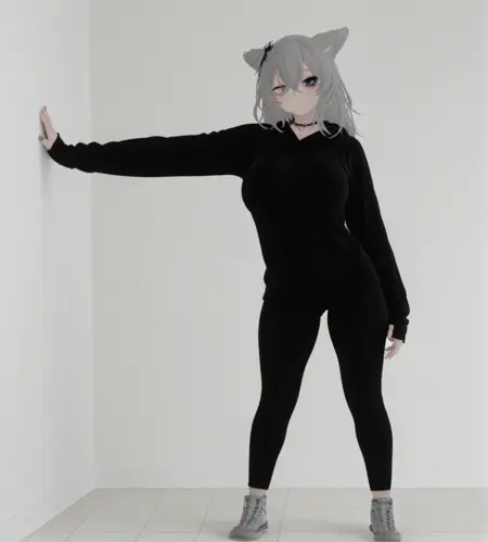 Mmmm wolf girl / vrchat AVATAR / illustrious