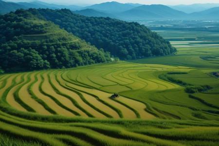 Rice terrace, bright