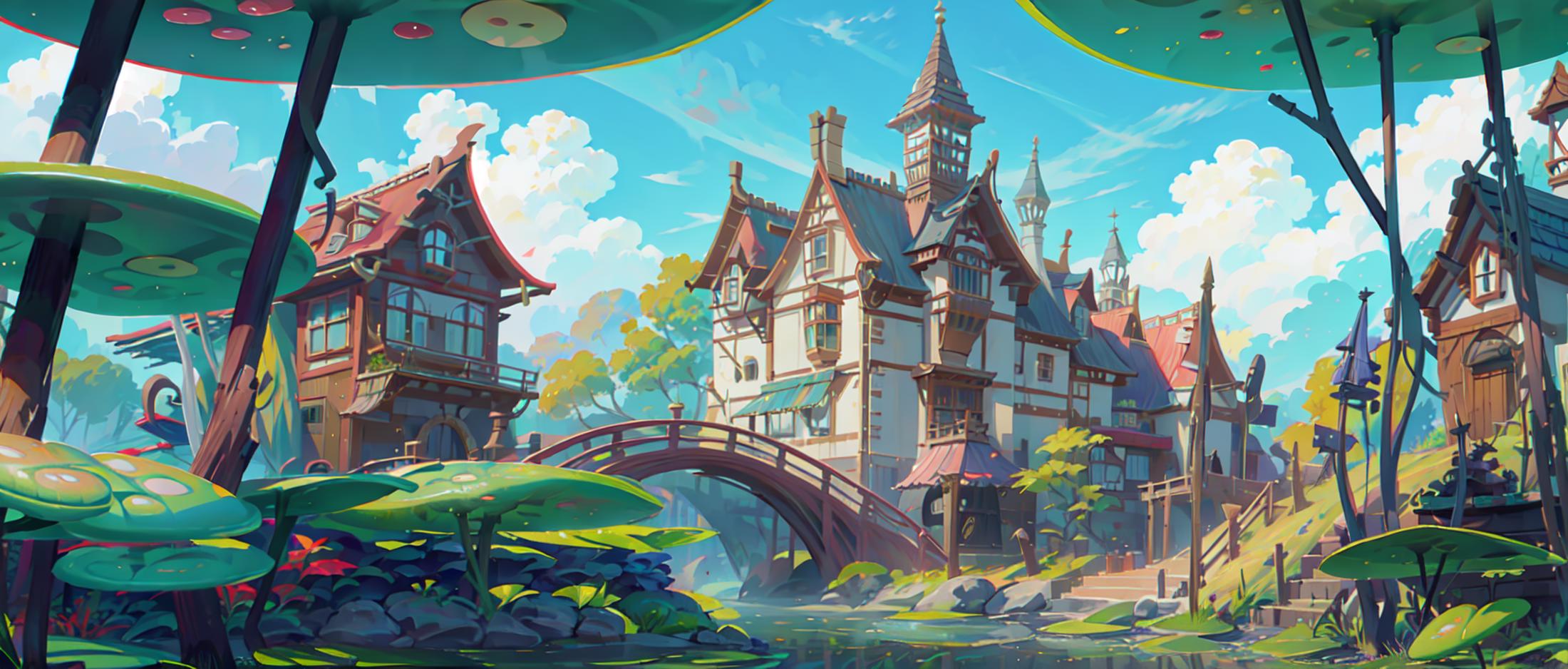 场景概念设计|Stylized Concept design CG image by NayutaX