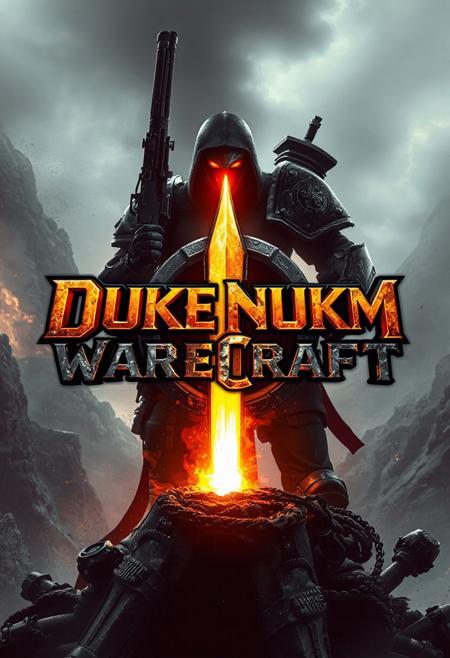 logo whit a lof video game and duke nukem waracraft charcater