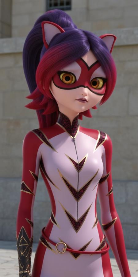 Juleka Couffaine, Ladybug, Miraculous. Different models and attires. 🟢 Purple Tigress (Flux)