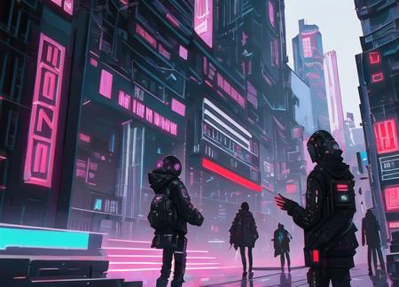 nilsunna, (cyberpunk style architecture:1.3), incredibly absurdres, concept art, best quality, perfect lighting, illustration, cowboy shot, outdoors and hail, finely detailed background, amazing background