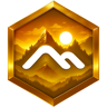 Gold Background Badge