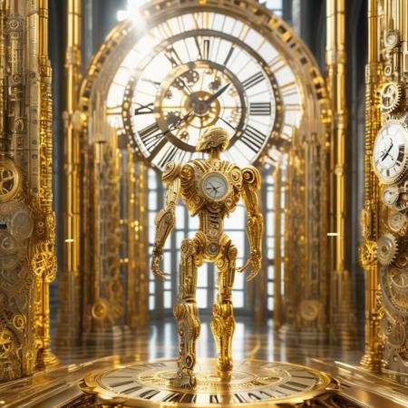 timeart clock gold