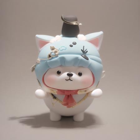 (masterpiece, best quality:1.1)Chibi,A  little  small  cute  dog   in a  clothes  with a  hat ,Soft light , white background, <lora:Chibi Animals:0.75>