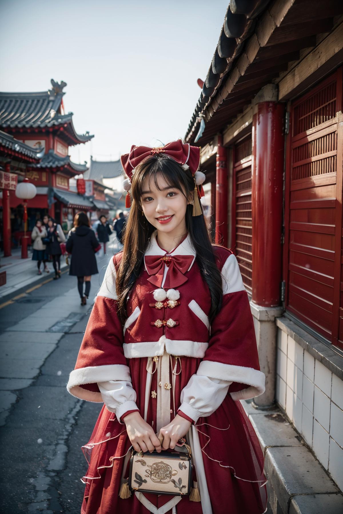 [Realistic] Chinese new year style dress | 农历新年风裙子（新中式/中式Lo裙） image by cyberAngel_