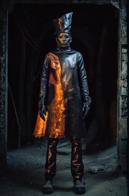 ((Introduce quality iteratively))((uniform unambiguous unequivocal sampling))((grainy photograph qlipothic haute couture show at electric blast furnace while pouring molten steel))(algorithmic sharpness)(k black point)(art of genius)(dreamy gradients)(1970's colors)(complementary saturated hues))((dark corners vignette))f(x)
<lora:LCM-LoRA-XL_V1:0.21>
<lora:SDXLHighDetail_v5:0.3>