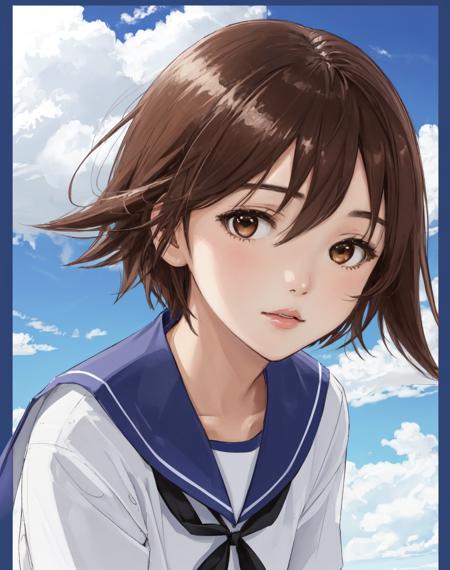 Yoshika, brown Eyes, Brown Hair, Short Hair,