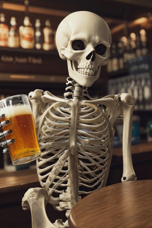 Beer-drinking Skeleton