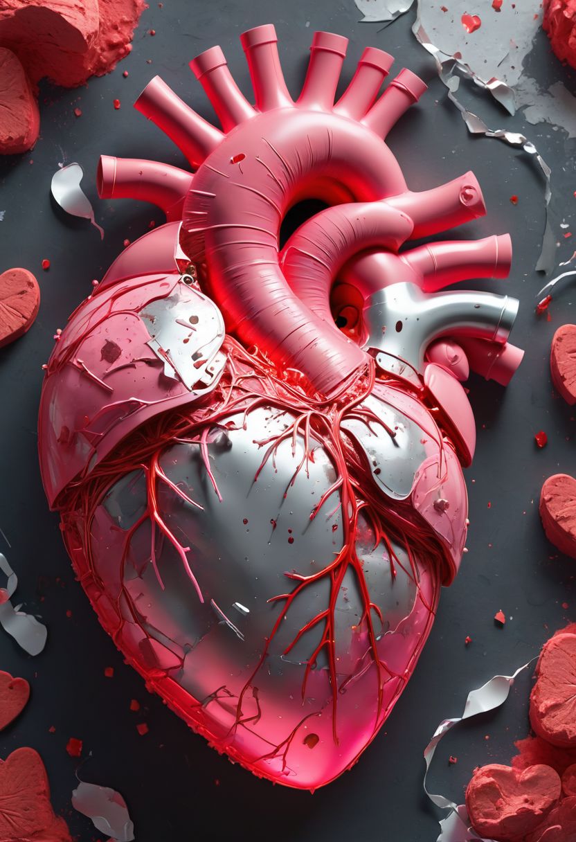 ASCII Masterpiece, (cosy), (ultra high res, mj,best quality,highly detailed:1.5),(cinematic),(volumetric lighting, volumetric shadows:1.5),Amazing, (8k details),(photorealistic:1.4)
image of a heart stitched due to wounds and suffering, bleeding wound, covered in bandages, extrusion effect, prevailing colors red, pink, silver and all their shades, conveys a sense of sadness and reflection, professional background, advertising campaign, professional, winning photo, good luck