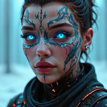 Tribal Female Face Tattoo's Darth Mauls Angry EX
