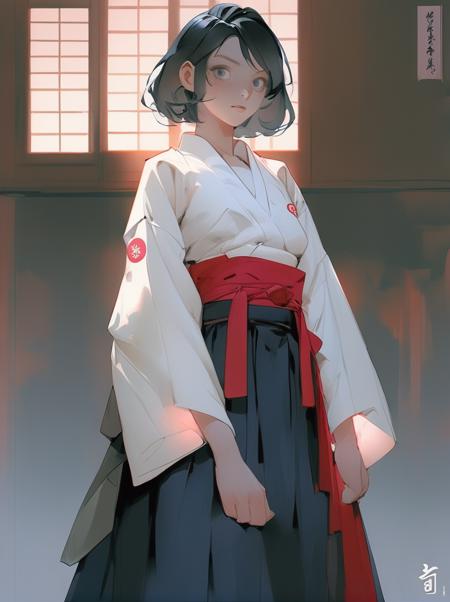 niji,<lora:niji-000008>,female,hakama_skirt,