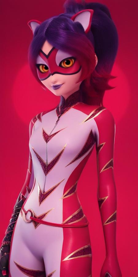 Juleka Couffaine, Ladybug, Miraculous. Different models and attires. 🔵 Purple Tigress (Pony)