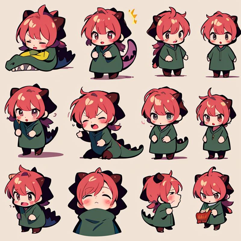 Some stickers -- 九宫格 表情包 image by Someone97421
