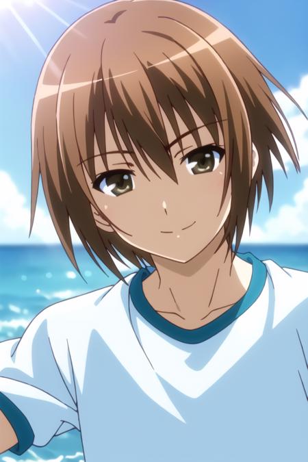 masterpiece, best quality, absurdres, cute, extremely detailed face, perfect lighting, 1boy,
hasegawa subaru, gym uniform, 1boy, solo, looking at viewer, smile, short hair, closed mouth, upper body, male focus, water, ocean, sunlight, light smile, wind, portrait, close-up
<lora:ro-kyu-bu_v7-000018:0.6>,