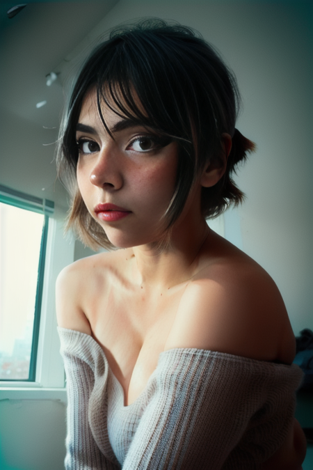 RAW, a moody photo,   <lora:didiwinx-10:1.1> , (casual clothes:1.3) streamer room , 1girl, detailed city street background, sitting on chair, (quality:1.4), (photorealistic:1.4), (resolution:1.1), looking at viewer, (sharpness:1.1), (cinematic lighting), depth of field, all in a RAW format shot with an iPhone, ideal for Instagram photography  analog style, ((highly detailed skin, skin details)),8k UHD, DSLR,((off shoulder)),  high quality, film grain,Fujifilm XT3, looking at viewer, textured skin, shy embarrassed pose, goosebumps, 1girl, in a bedroom, (perfect fingers:1.2), ((perfect eyes)), warm light, shot on Sony a7R IV Mirrorless Camera, 85mm lens, f1/4 aperture, shot by Beverly Conley, epic character composition, by ilya kuvshinov, alessio albi, nina masic, sharp focus, natural lighting, subsurface scattering, f2, 35mm, <lora:epiNoiseoffset_v2:1>