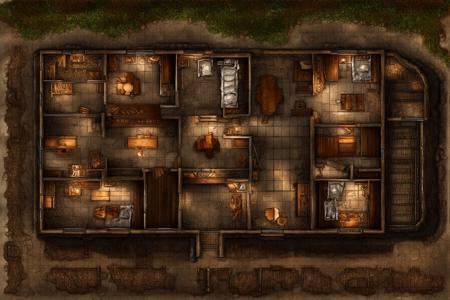 battlemap outdoor tavern inn, path