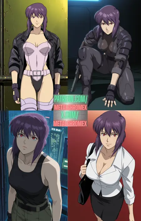 Motoko Kusanagi (Ghost in the Shell: Stand Alone Complex) - 7 outfits! - Commission!