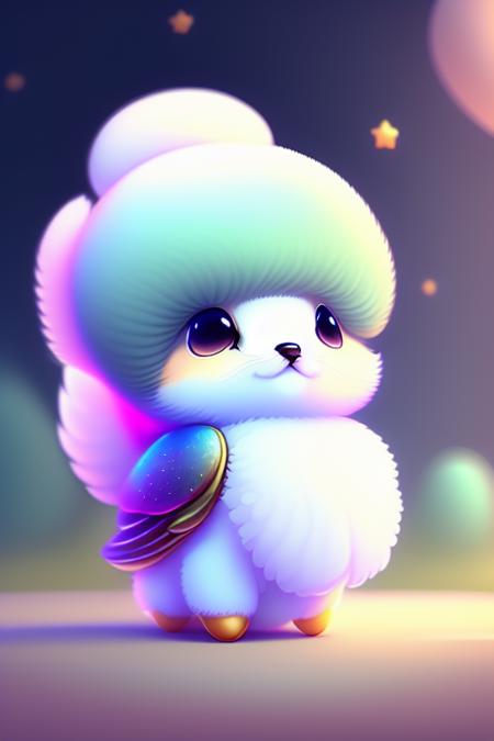 Cute and adorable cartoon fluffy baby rhea, fantasy, dreamlike, surrealism, super cute, trending on artstation