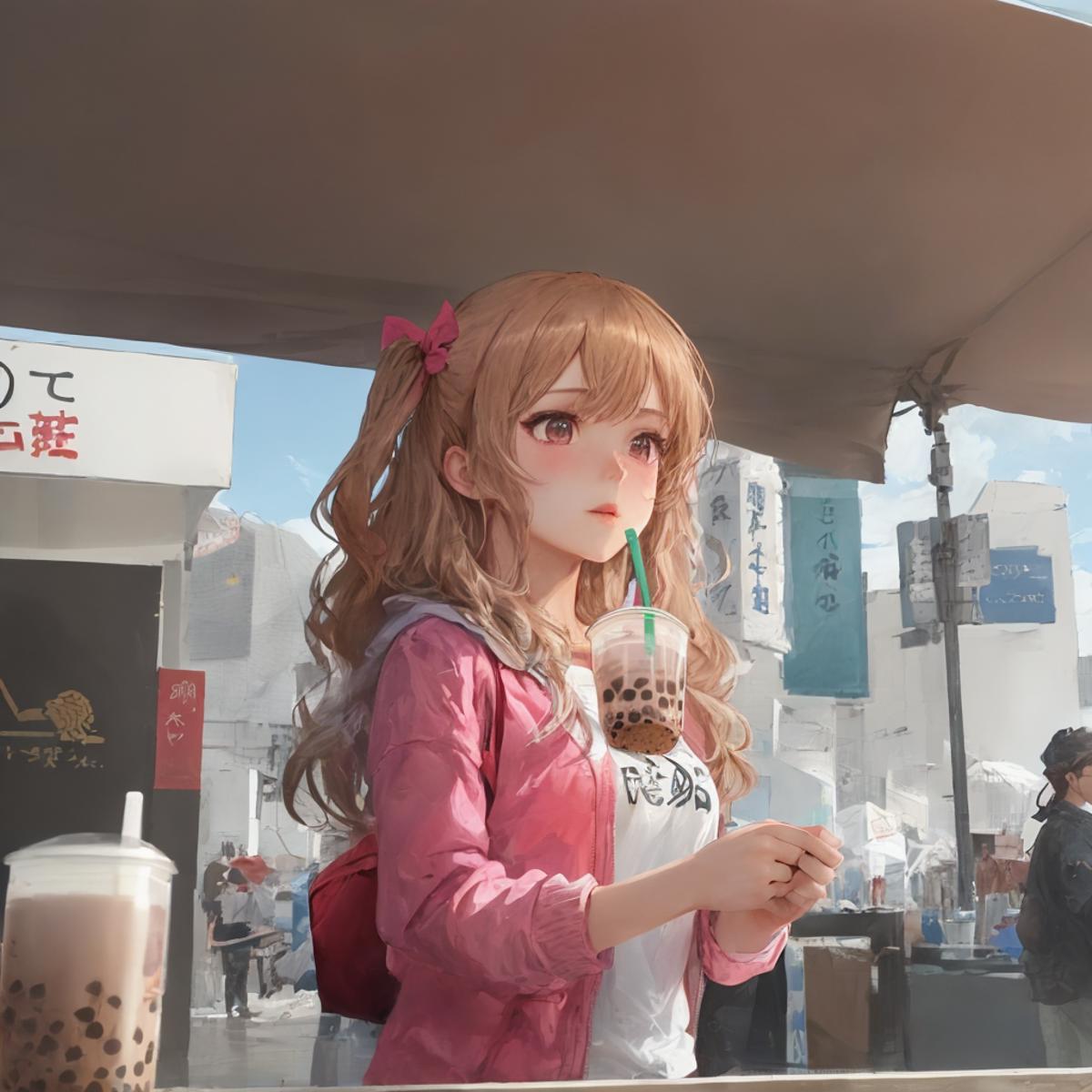 Hands-free Bubble Tea challenge image by oosayam