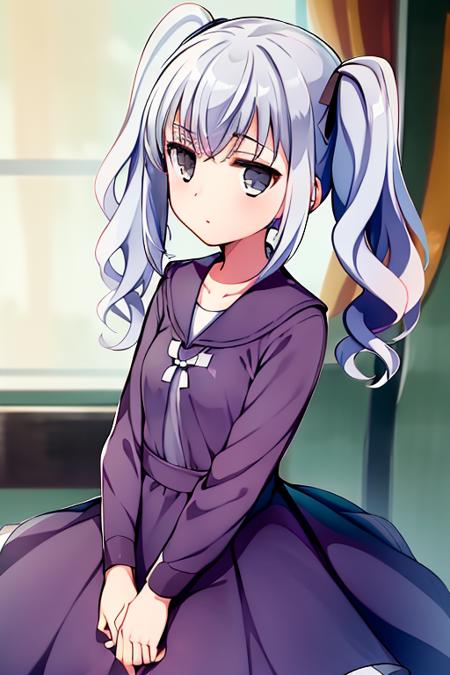 (masterpiece, best quality, hi-res:1.2), 1girl, solo, twintails,grey eyes,upper body,dress, <lora:naifulianLORA415-000003:0.9>