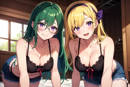 OpenPose: 2girls, all fours