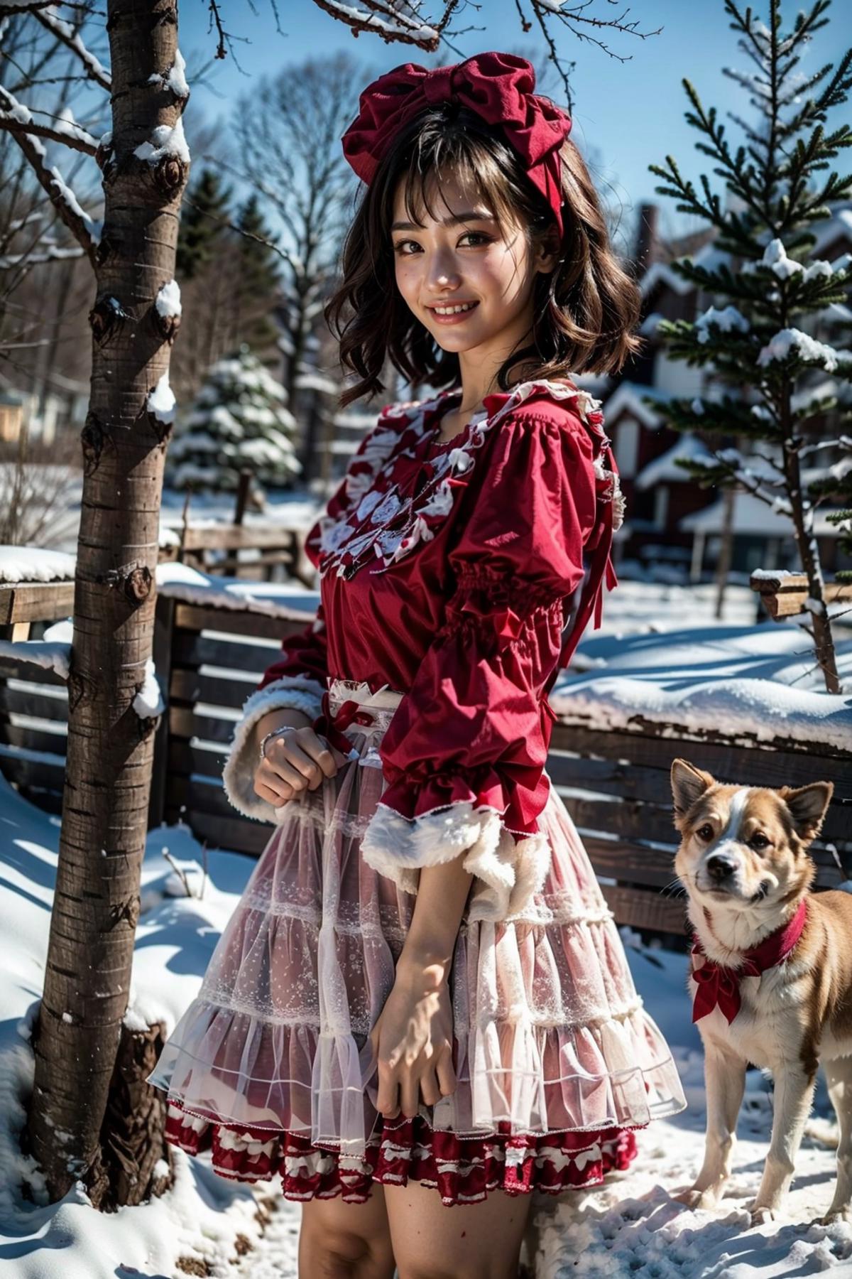 [Realistic] Christmas dress | 圣诞小裙几 image by feetie