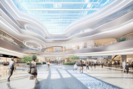 (masterpiece),(high quality), best quality, real,(realistic), super detailed, (full detail),(4k),8k, atrium, interior design of shoppingmall, LED screen, people, sunroof, sunlight <lora:shoppingmall-atrium:1>