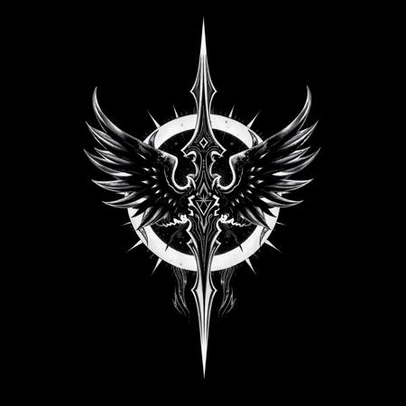tattoo design, inspired by artwork of the "dark souls" franchise, including dark souls eclipse and darksign