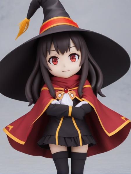 Megumin is a young girl with dark brown shoulder hair and strangely sleepy scarlet eyes. she's got light skin,doll features and a bright complexion,
Megumin wears a classic witch outfit,like a black coat,red robe,orange shoes and black wizard hat,all with golden edges and accessories,and a black necklace,belt and gloves without fingers. megumin's right leg is wrapped in white bandages,and the left black stocking. he wears a brown cane with a floating red gem,<lora:Yuffin:1.0>
Megumin wears a classic witch outfit,like a black coat,red robe,orange shoes and black wizard hat,all with golden edges and accessories,and a black necklace,belt and gloves without fingers. megumin's right leg is wrapped in white bandages,and the left black stocking. he wears a brown cane with a floating red gem,
Megumin wears a classic witch outfit,like a black coat,red robe,orange shoes and black wizard hat,all with golden edges and accessories,and a black necklace,belt and gloves without fingers. megumin's right leg is wrapped in white bandages,and the left black stocking. he wears a brown cane with a floating red gem,