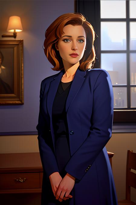 Dana Scully, portrait, soft light,
<lora:DanaScullySD-000005:1>, intricate details, hyperdetailed, cinematic, realistic, masterpiece