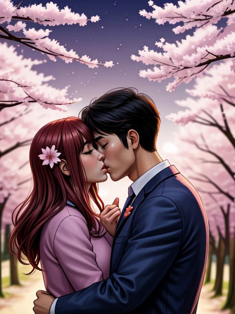 <lora:LCM_LoRA_Weights_SD15:1> 
a romantic kiss under the cherry blossoms