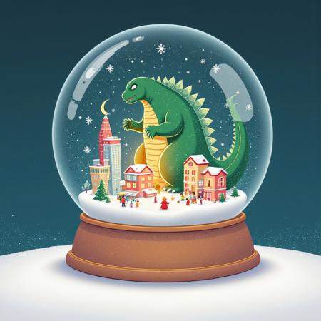 snowglobe flat illustration V1