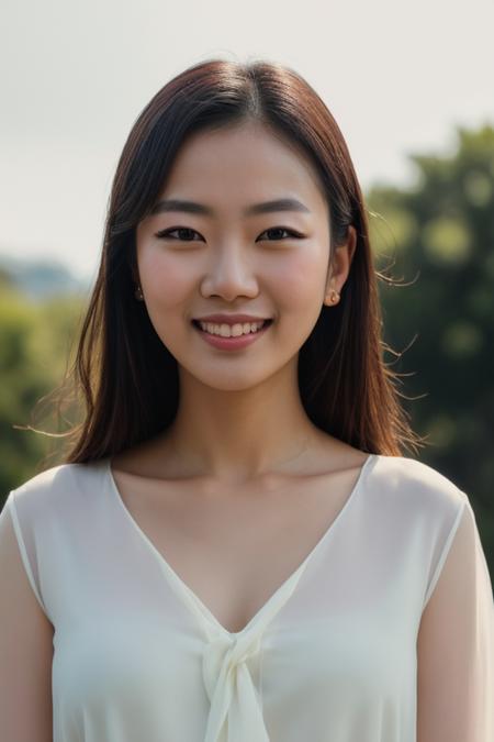 (best quality:1.4),(masterpiece:1.4),(photorealistic:1.4),(ultra high res, raw photo:1.4),(hdr, hyperdetailed:1.2),(8K:1.2),RAW photo,face portrait photo of Because Asian beauties,wearing white blouse,happy face,cinematic shot,dramatic lighting,sunlight,softlight,