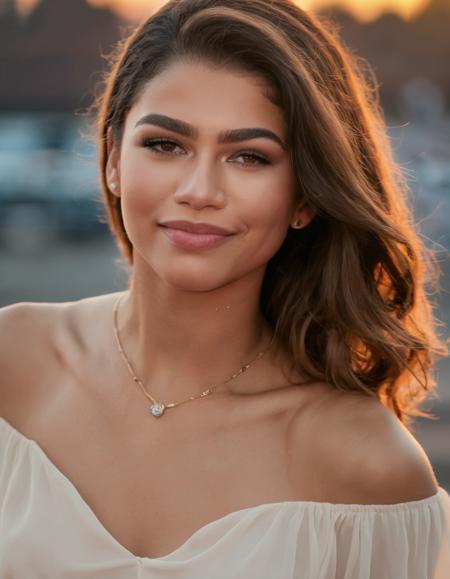 professional close-up portrait photography of the face of a beautiful ((ohwx woman)) <lora:zendaya_lora_sdxl_v1-000008:1> at Reredorter during Sunrise, Nikon Z9