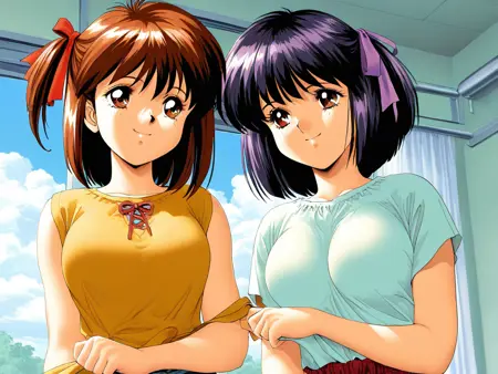 清水 昌子&姿千夏  shimizu_masako/sugata_chinatsu (jankirou)illustrious_XL