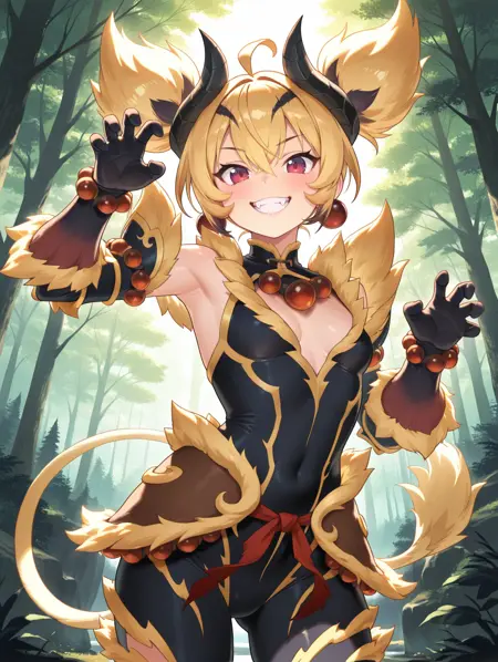 Monster Hunter - Rajang Armor (金獅子/怒天装備) illusXL