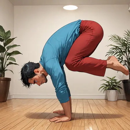 Yoga pose – Bakasana ‘Crow’ (for Illustrious)