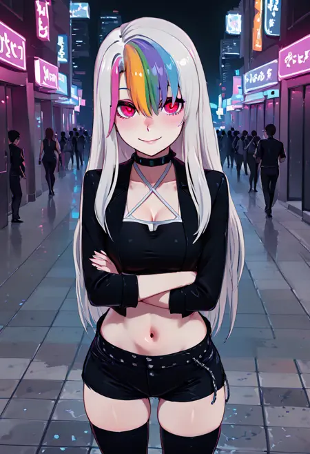 Roxy Rainbow: Midnight Raver (Citron OC)  [Illustrious & Pony & SD1.5]