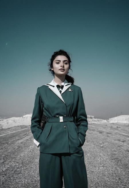 Persian Girl.(Split-Tone Photography by Victoria Cabezas and Emmanuelle Riva:1.2), award winning, hantu garpu ,
(aesthetic of dadaism with celestial skies atmosphere:0.5), glare effects, uniform focus, f/8, leading lines,
artistic tour de matre with sophisticated details,
(mint green and ash gray colors:0.1), <lora:MJ52:0.5> <lora:Ice:0.8> ice
