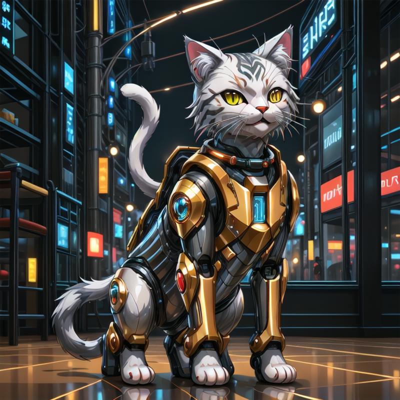 SD1.5 动画用 LORA 动物用高科技铠甲 HTA High tech armor for animal（For animation purposes） image by Emita